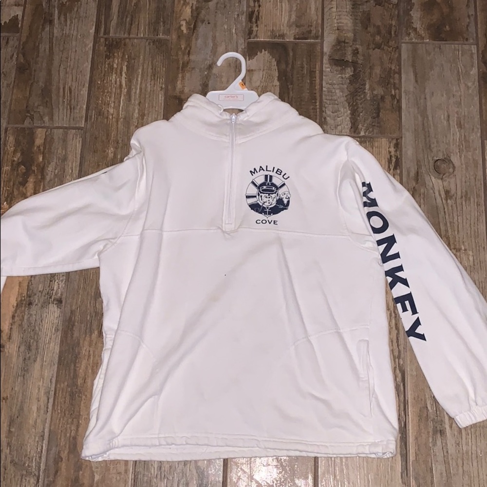Brandy Melville mock neck zip up crew neck
